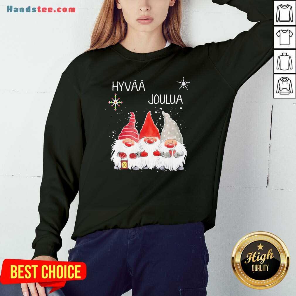 Pretty Gnomes Hyvaa Joulua Merry Christmas Shirt