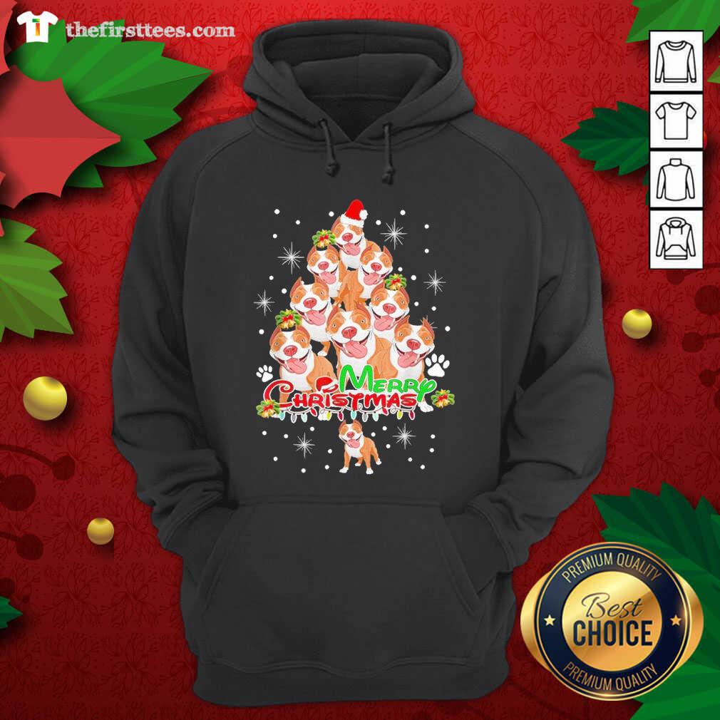 Pretty Merry Pitmas Pitbull Christmas Tree Dogs Shirt
