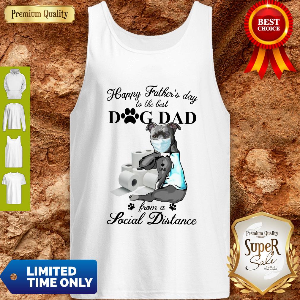 Pretty Pit Bull Tattoo I Love Dad Happy Father's Day Shirt