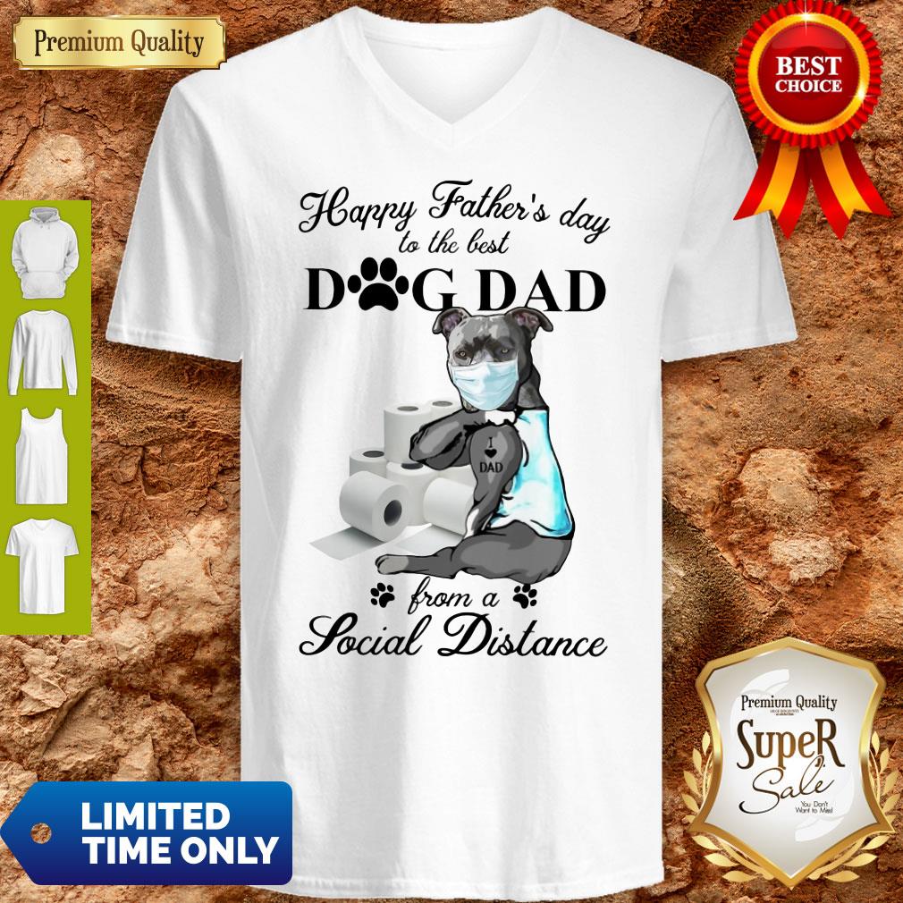 Pretty Pit Bull Tattoo I Love Dad Happy Father's Day Shirt