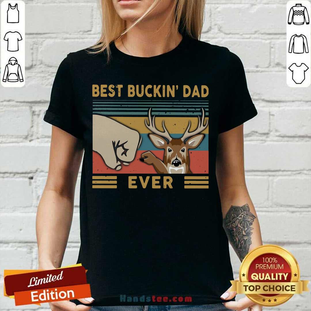 Pretty Reindeer Best Buckin’ Dad Ever Vintage Shirt