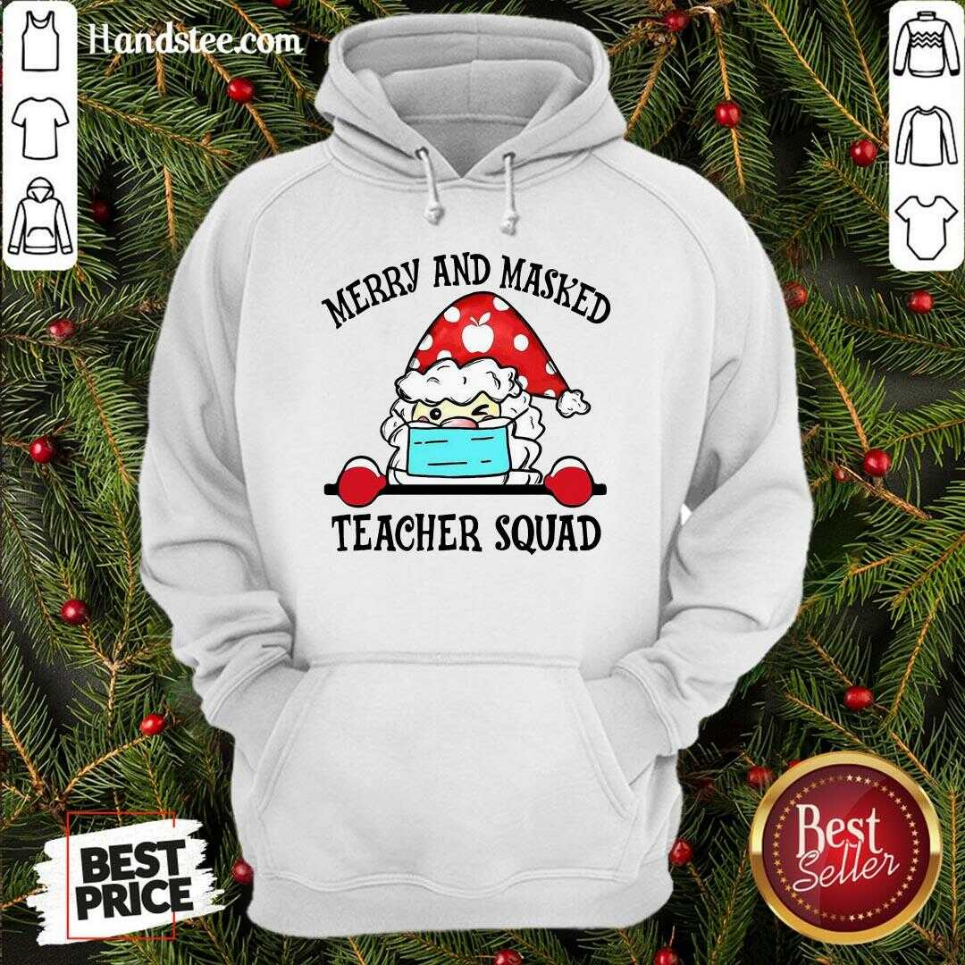 Pretty Santa Claus Merry And Masked Teacher Squad Shirt