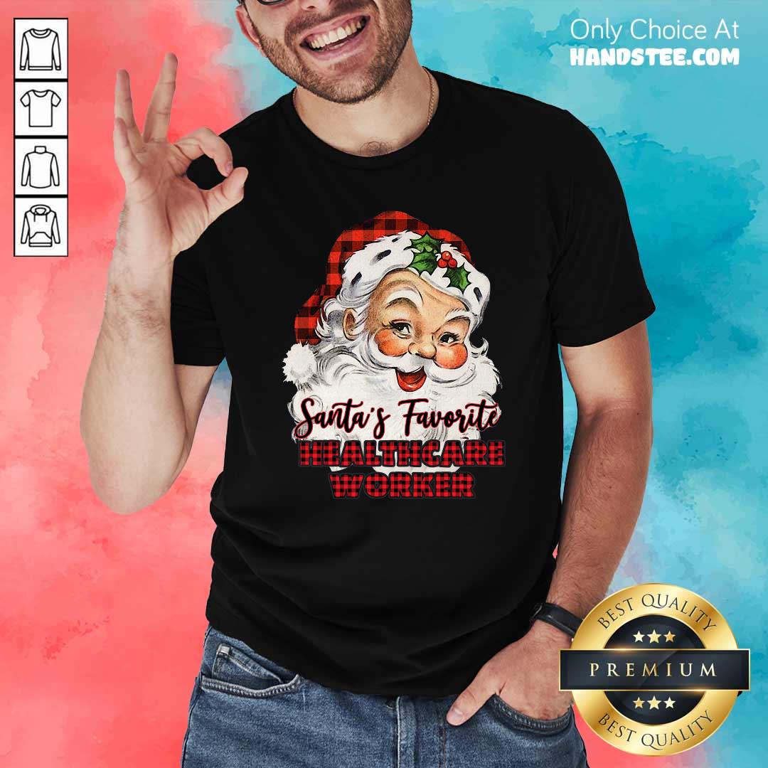 Pretty Santa’s Claus Favorite Healthcare Worker Christmas 2020 Shirt