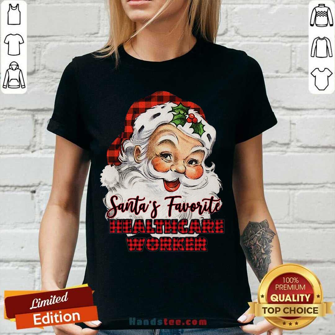 Pretty Santa’s Claus Favorite Healthcare Worker Christmas 2020 Shirt