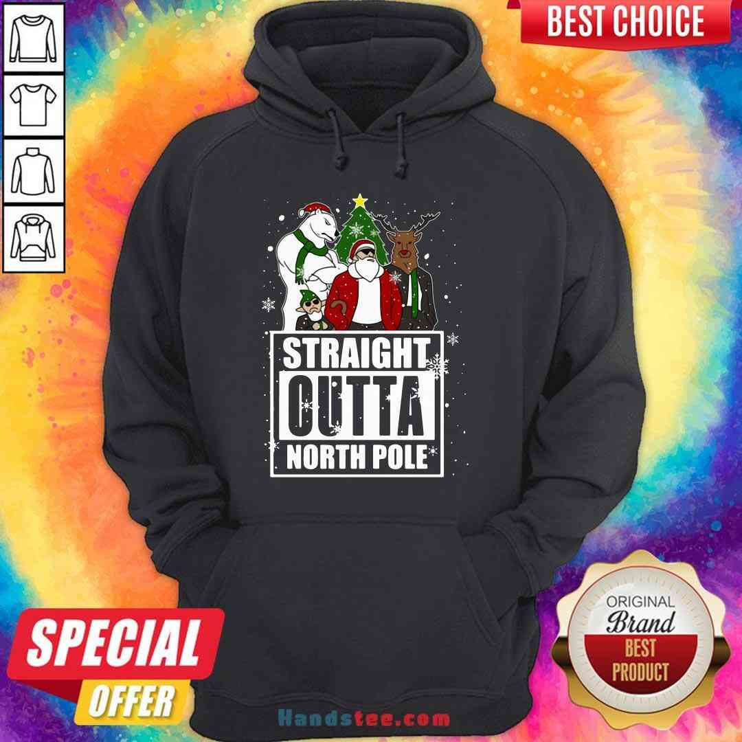 Pretty Straight Outta North Pole Christmas Shirt