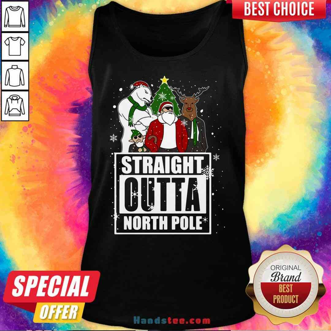 Pretty Straight Outta North Pole Christmas Shirt