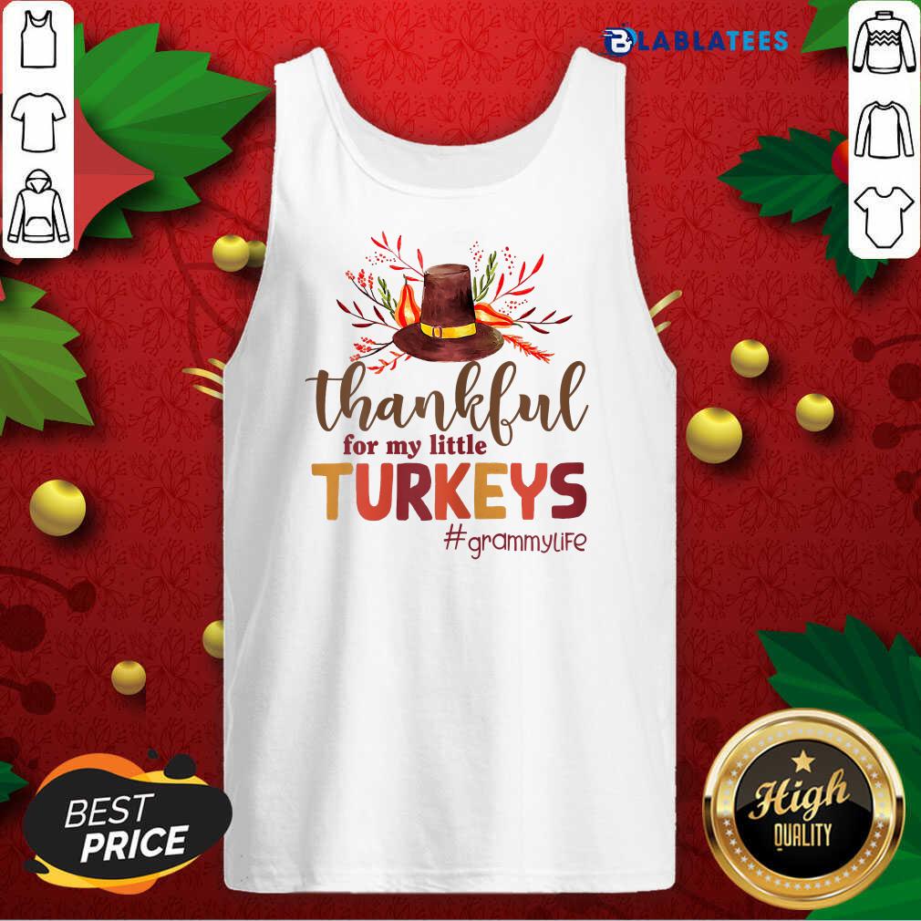 Pretty Thankful For My Little Turkeys Grammy Life Thanksgiving Shirt