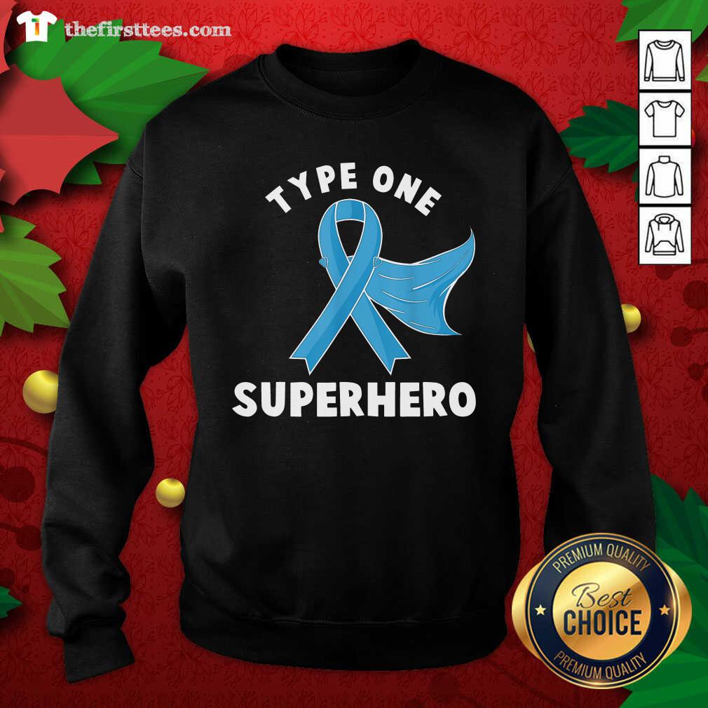 Pretty Type One Superhero Diabetes Awareness Diabetic Shirt