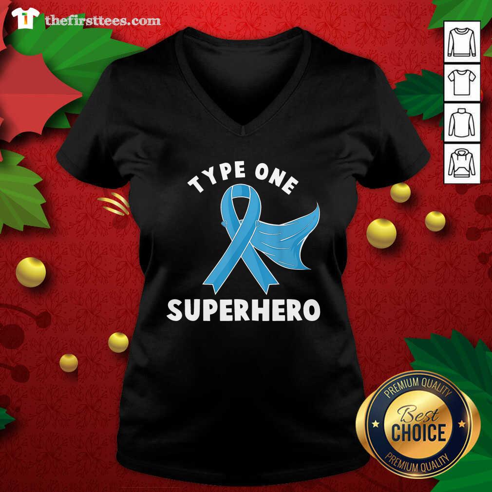 Pretty Type One Superhero Diabetes Awareness Diabetic Shirt