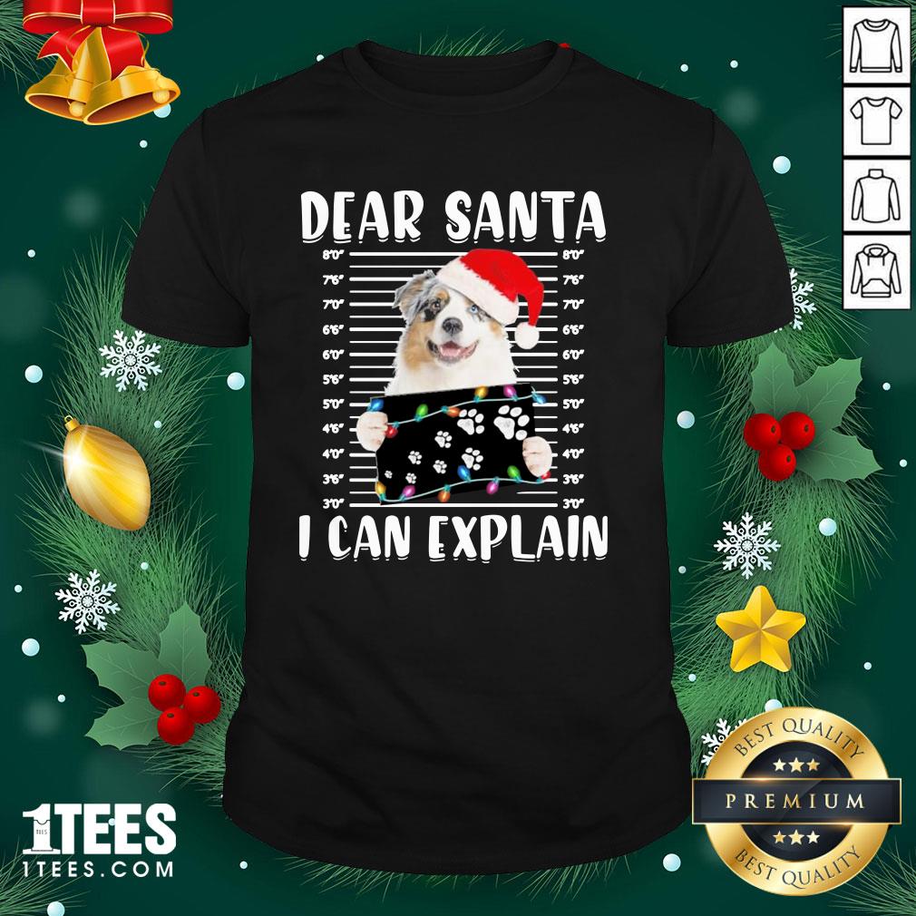 Pro Australian Shepherd Dear Santa I Can Explain Christmas Sweater Shirt