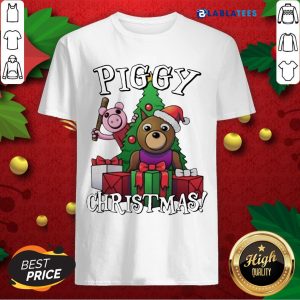 Nice Bear And Pig Piggy Christmas Shirt
