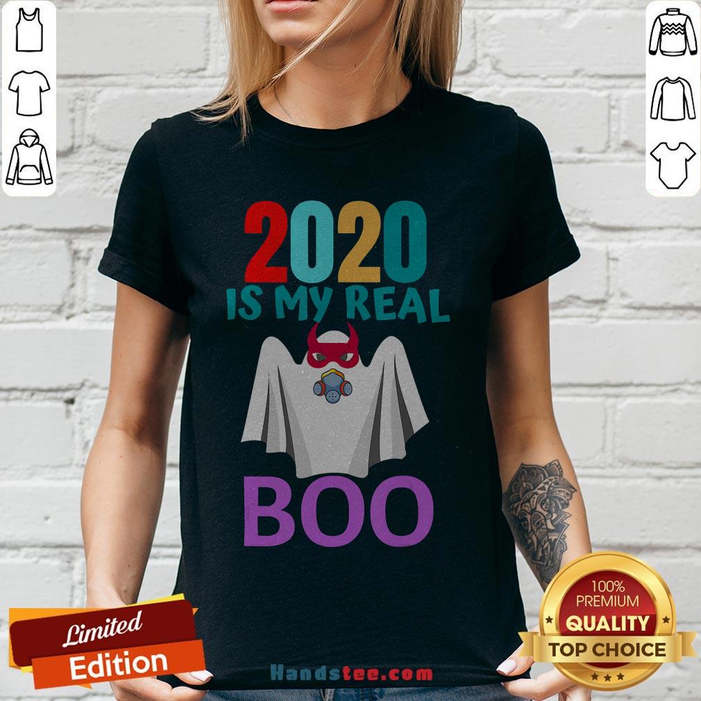 Colorful 2020 Is My Real Boo Ghost Halloween Shirt