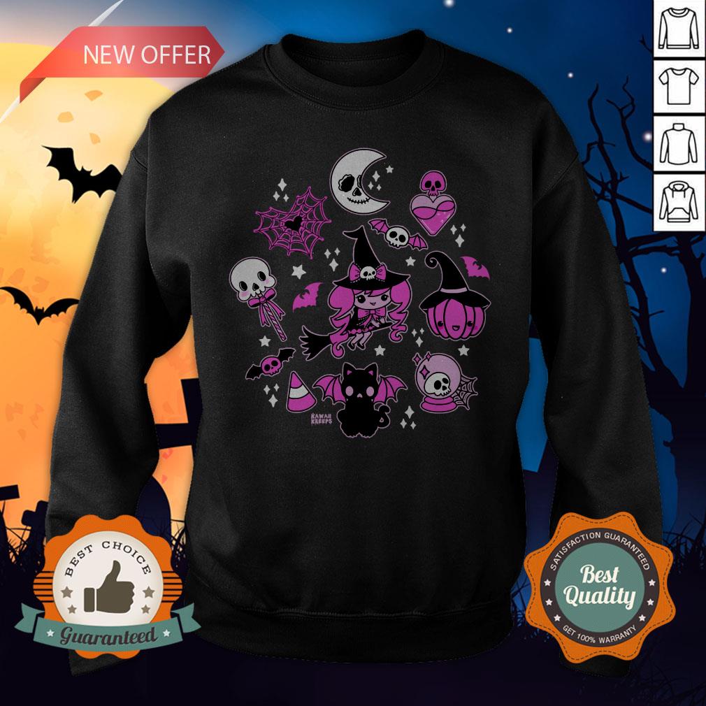 Halloween Doodle Vintage Witchy Magical Pastel Goth Pink Shirt