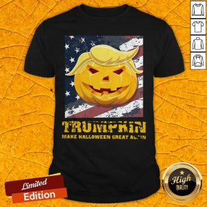 Pumpkin Make Halloween Great Again American Flag Halloween Shirt