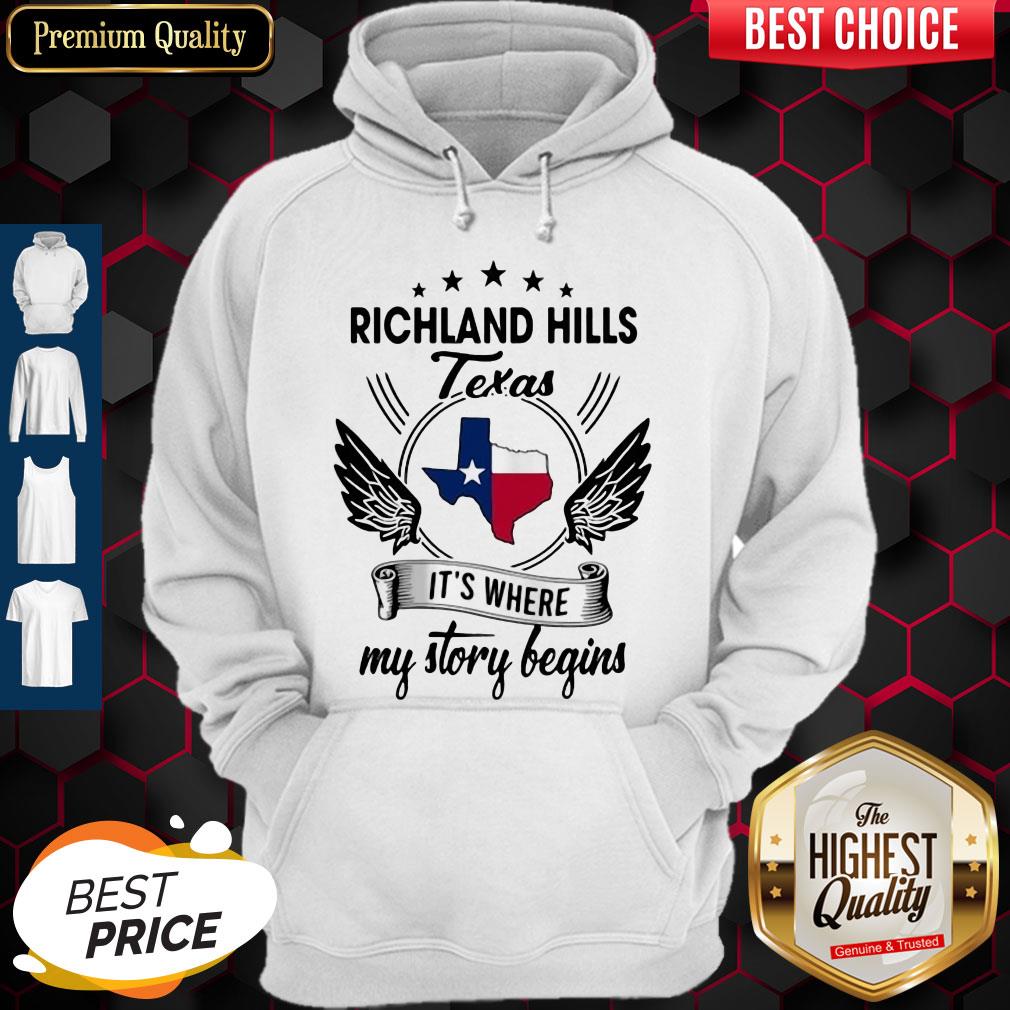 Richland Hills Texas It's Where My Story Begins Map Shirt