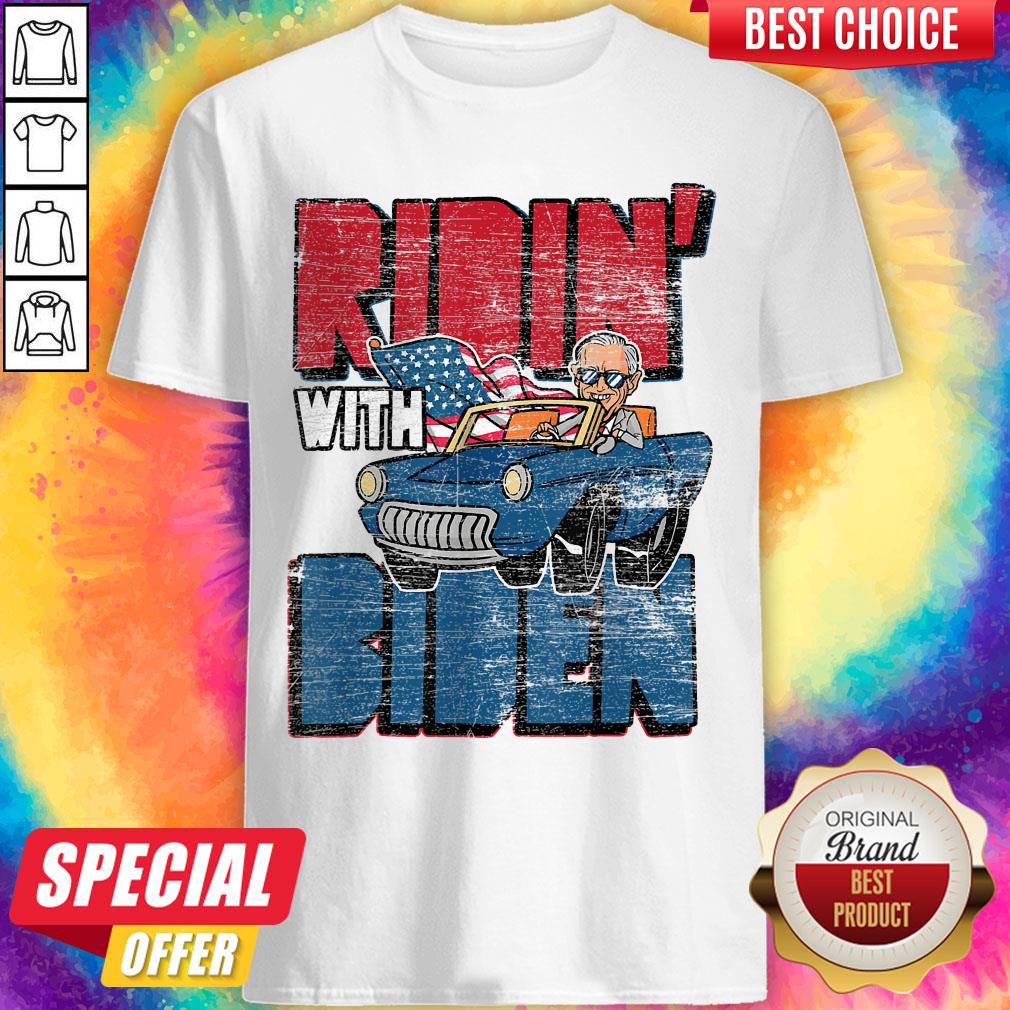 Ridin' With Biden Driver Car American Flag Shirt