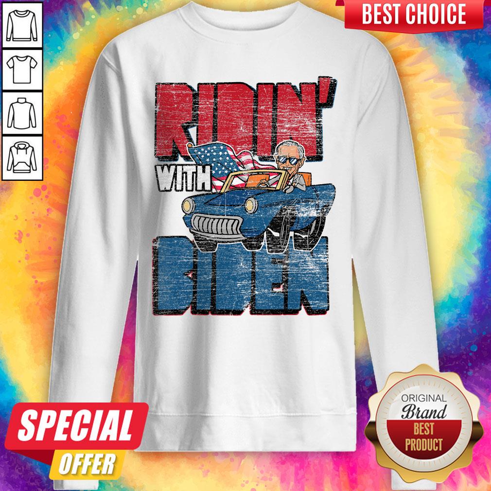 Ridin' With Biden Driver Car American Flag Shirt