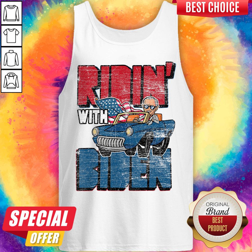 Ridin' With Biden Driver Car American Flag Shirt