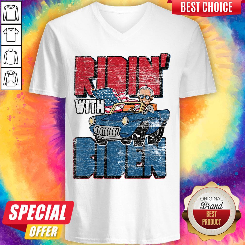 Ridin' With Biden Driver Car American Flag Shirt