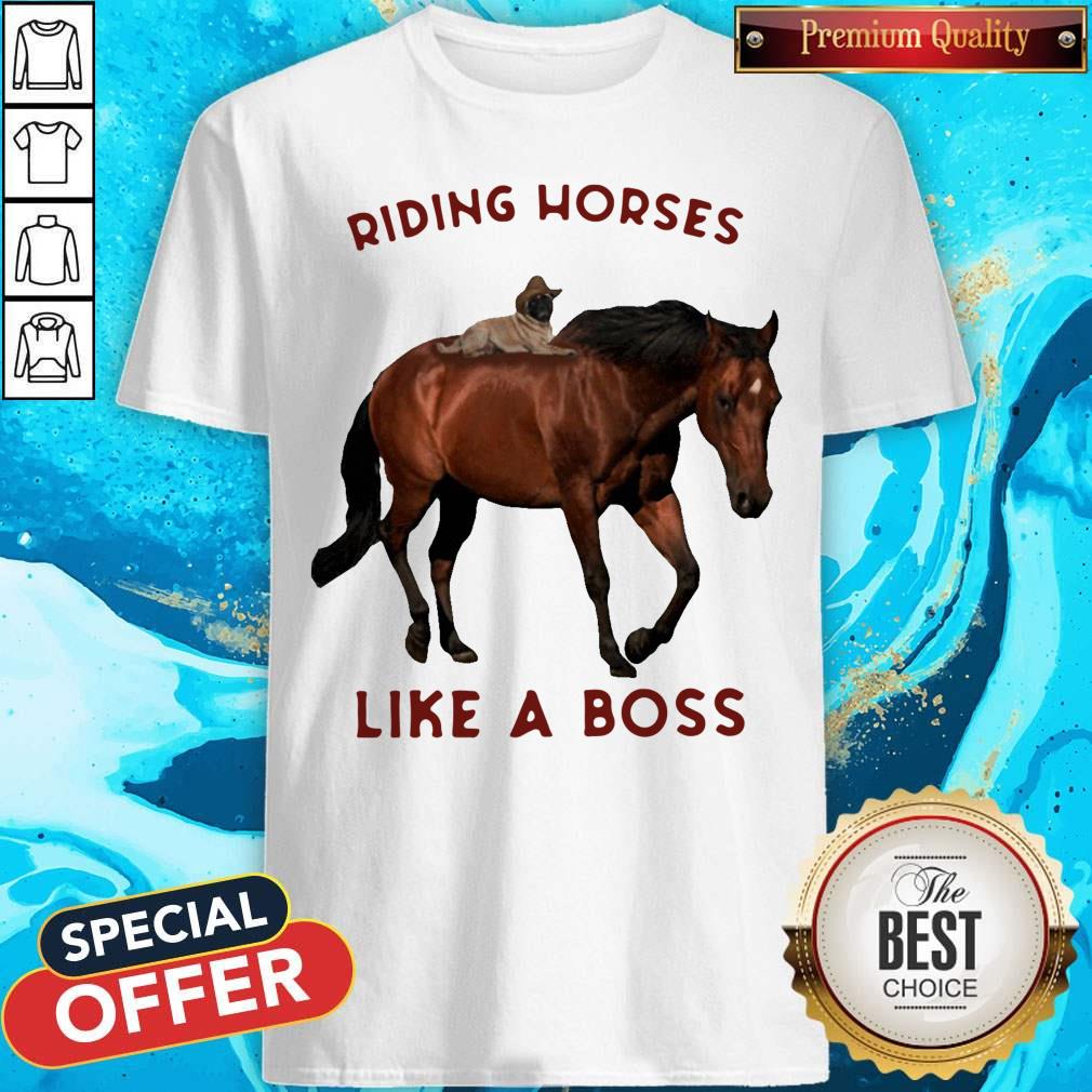 Riding Horses Like A Boss Flowers Shirt