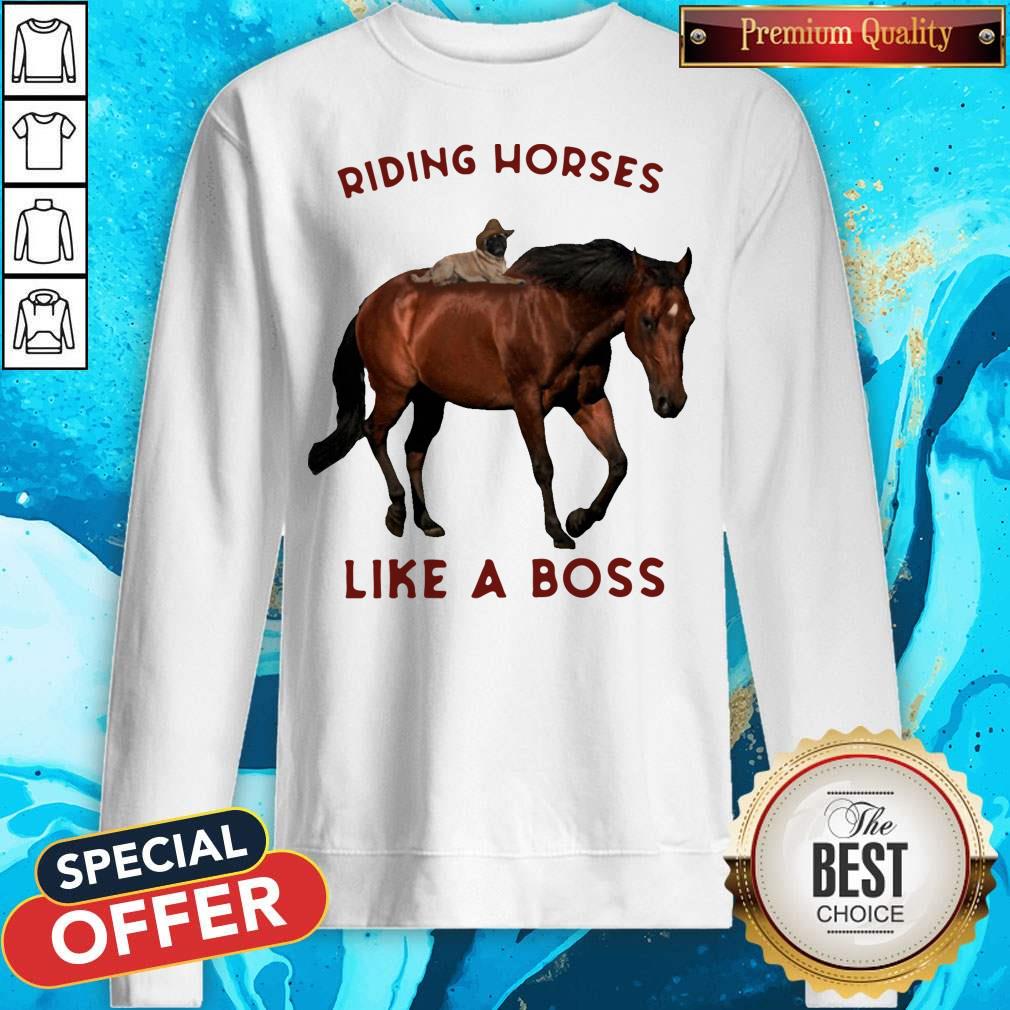 Riding Horses Like A Boss Flowers Shirt