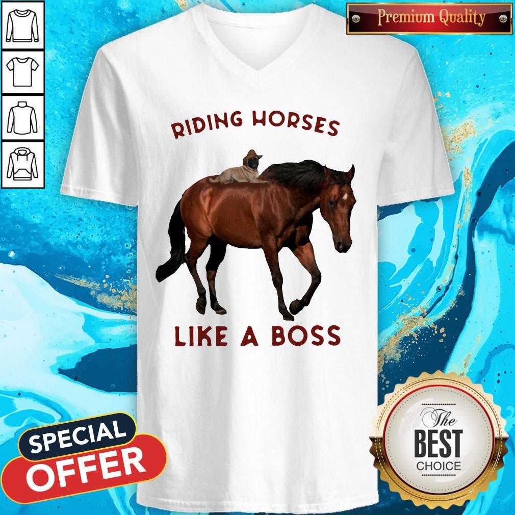 Riding Horses Like A Boss Flowers Shirt
