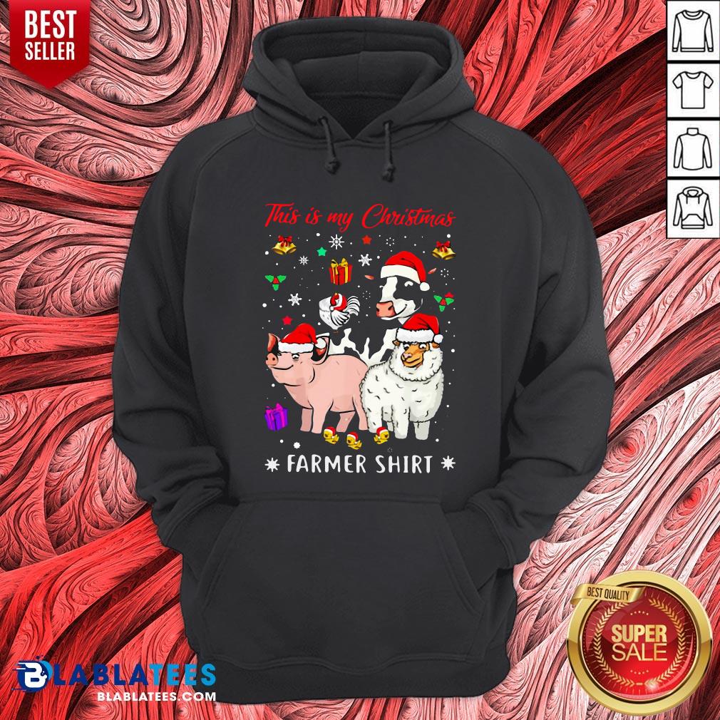 Cute Pig Sheep Chicken Cow Santa This Is My Christmas Farmer Shirt