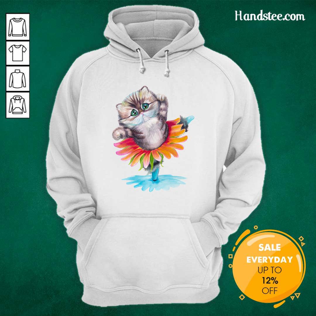Sad Kitten Ballerina Daisy Flower Dance Persian 17 Cat Shirt