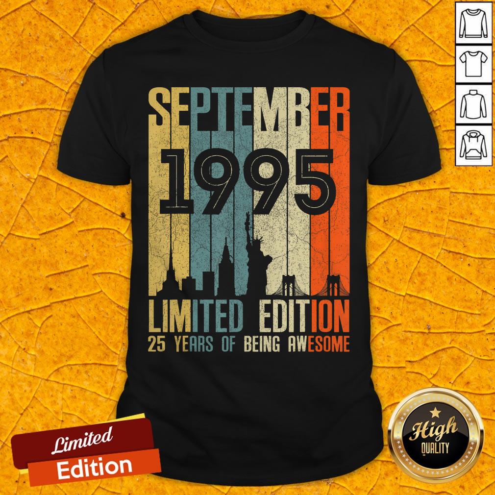 September 1995 Limited Edition 25 Years Of Being Anwesome Vintage Retro Shirt