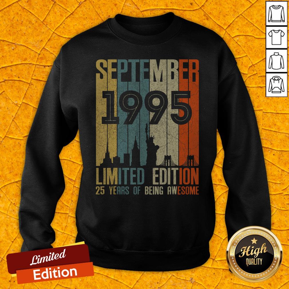 September 1995 Limited Edition 25 Years Of Being Anwesome Vintage Retro Shirt