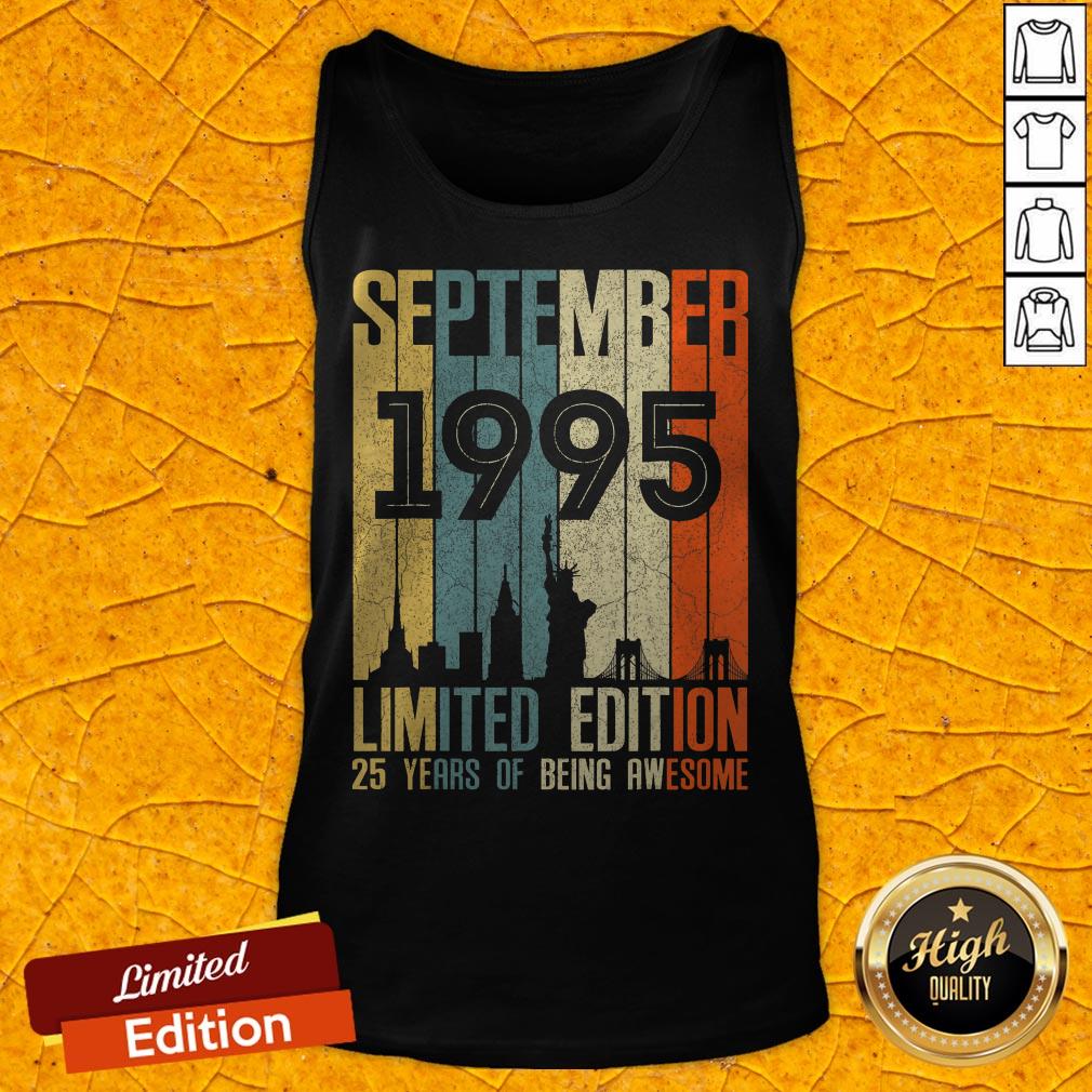 September 1995 Limited Edition 25 Years Of Being Anwesome Vintage Retro Shirt