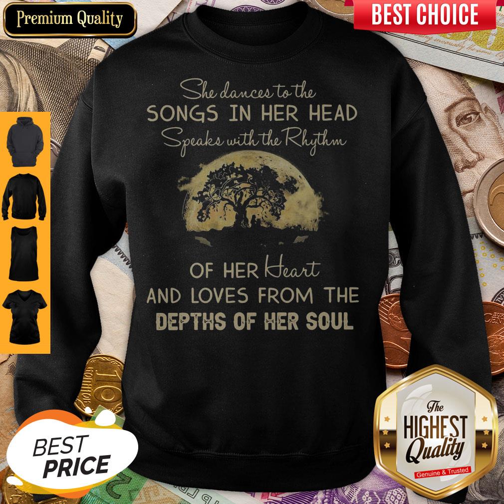 She Dances To The Songs In Her Head Depths Of Her Soul Moon Tree Shirt