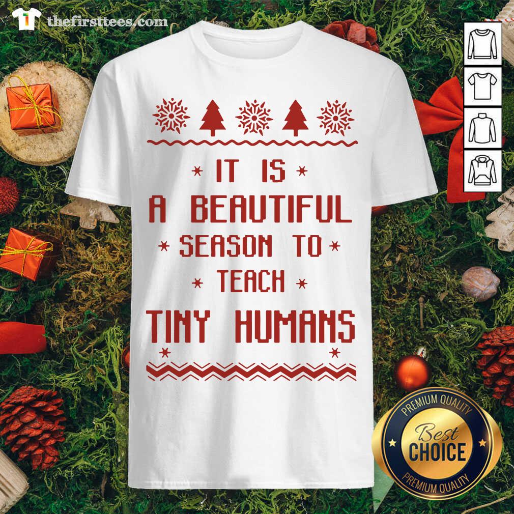 Cool It Is A Beautiful Season To Teach Tiny Humans Ugly Christmas Shirt
