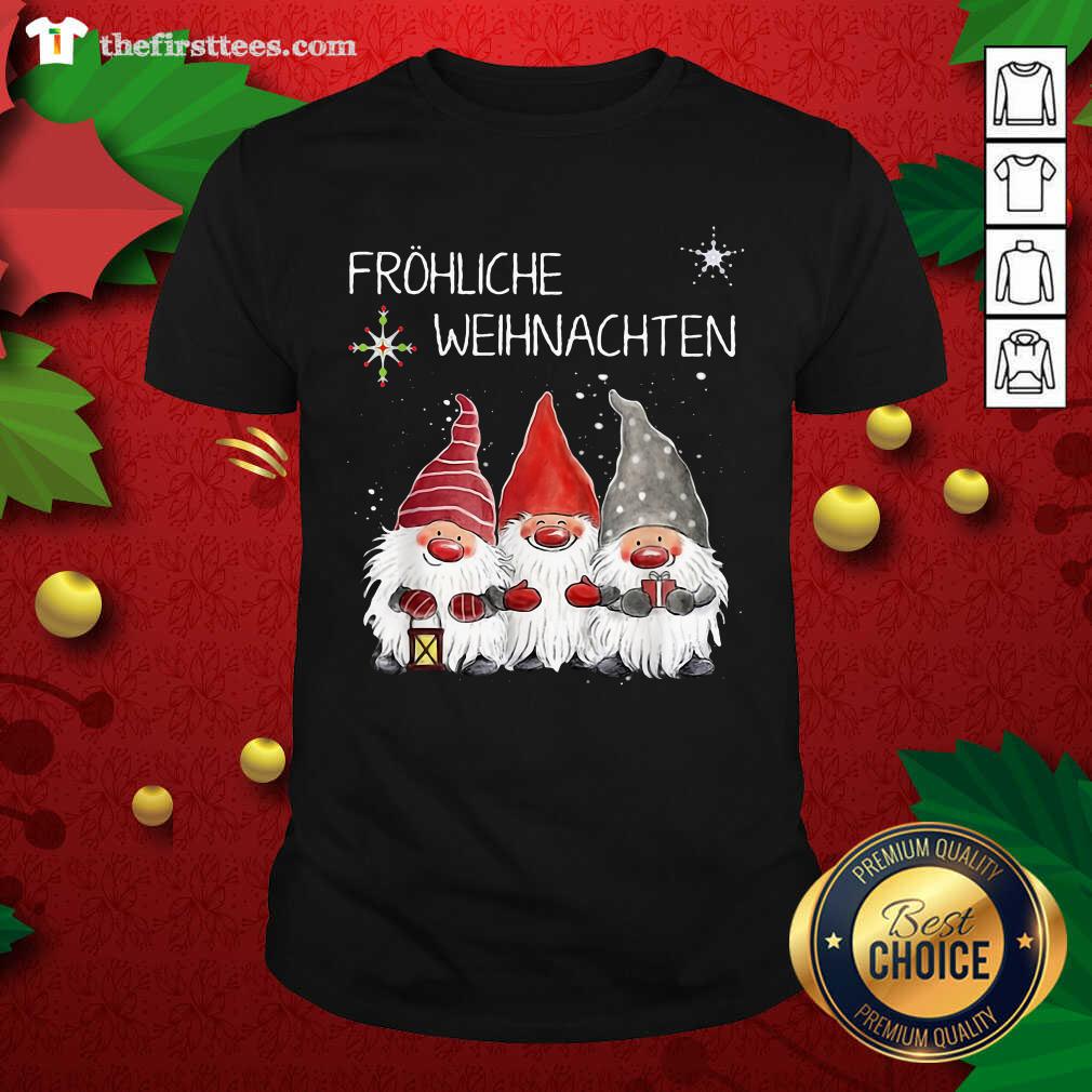 Lovely Gnomes Fröhliche Weihnachten Christmas Shirt