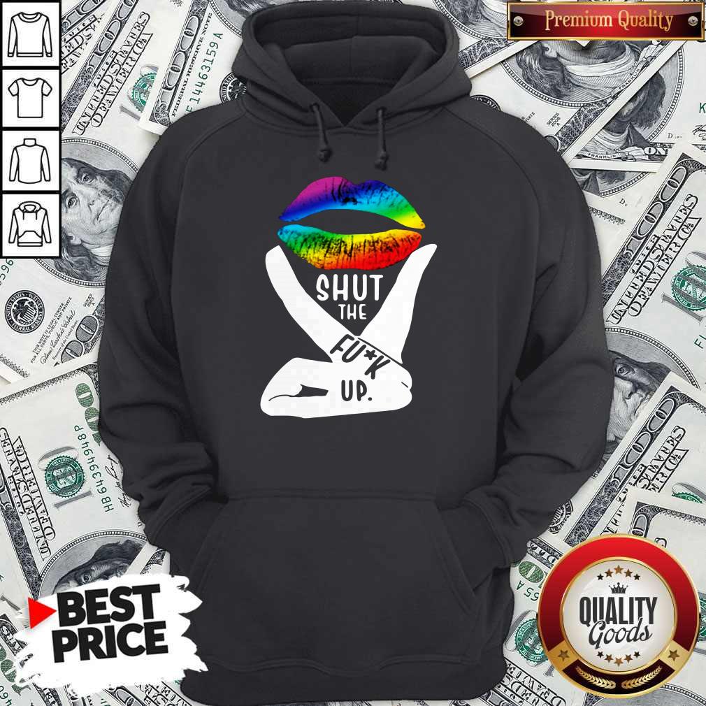 Shut The Fuck Up LGBT Pride Rainbow Lip Proud LGBT Gift Shirt