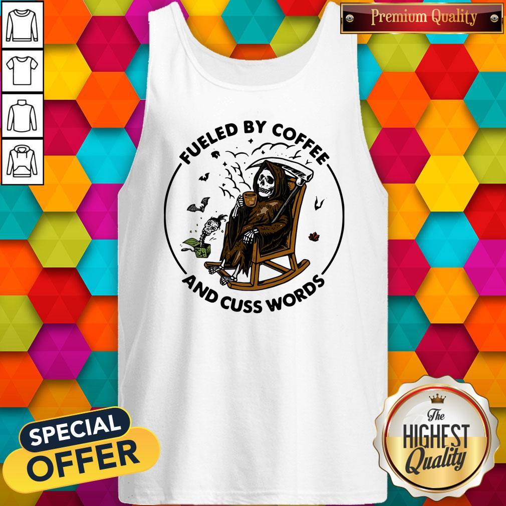 Skeleton Fueled By Coffee And Cuss Words Shirt