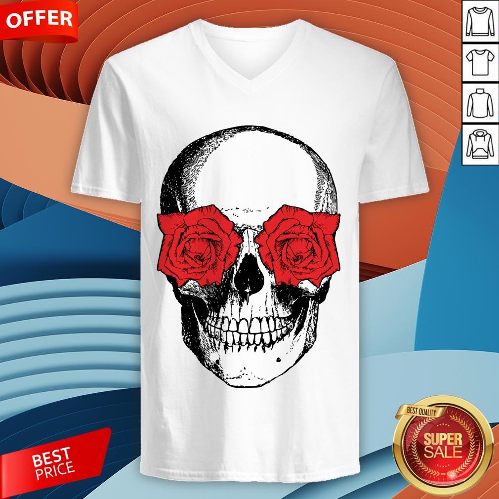 Skull And Roses Flowers Day Of Dead Dia De Los Muertos Vintage Skulls Shirt