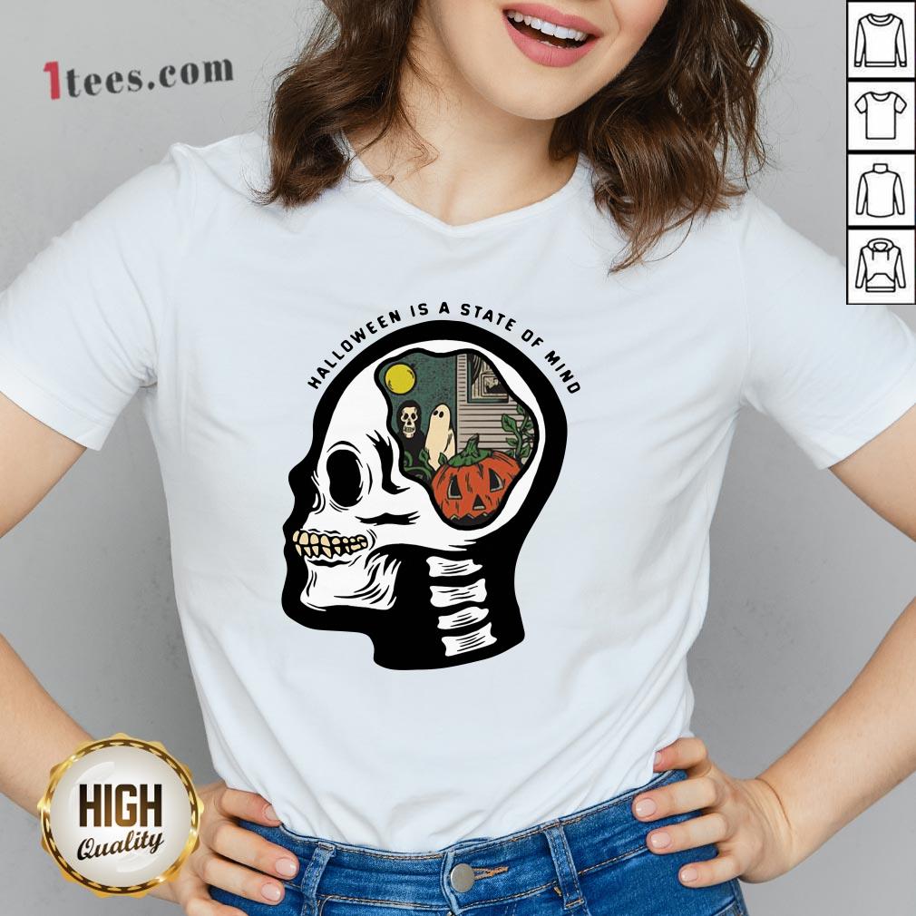 Skull Halloween Is A State Of Mind Shirt