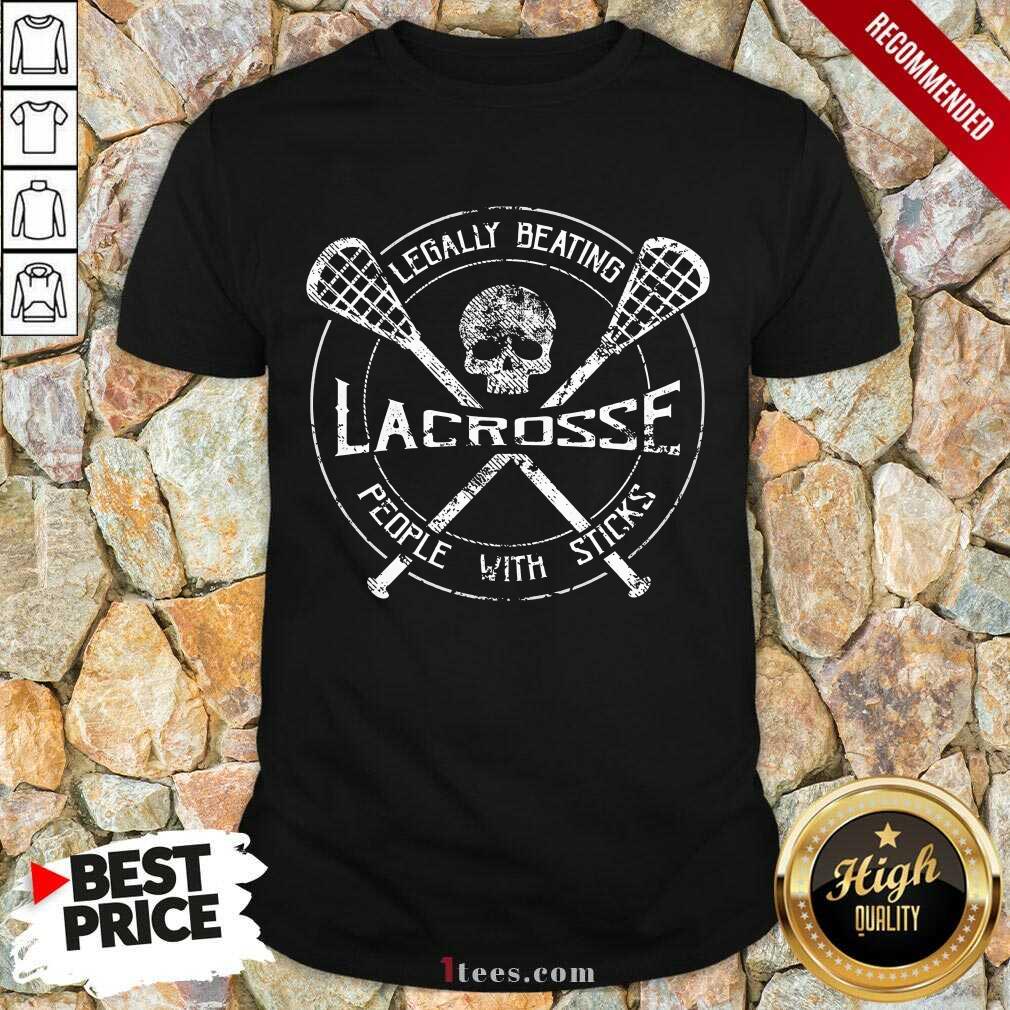 Skull Legally Beating Lacrosse Shirt