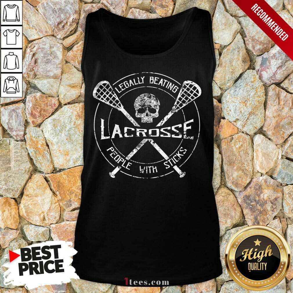 Skull Legally Beating Lacrosse Shirt