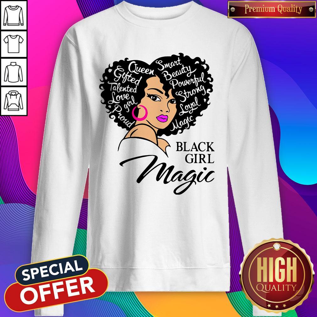 Smart Beauty Powerful Strong Royal Matte Black Girl Magic Shirt