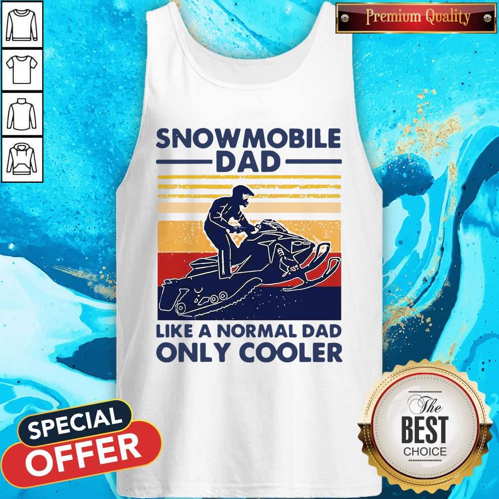 Snowmobile Dad Like A Normal Dad Only Cooler Vintage Shirt