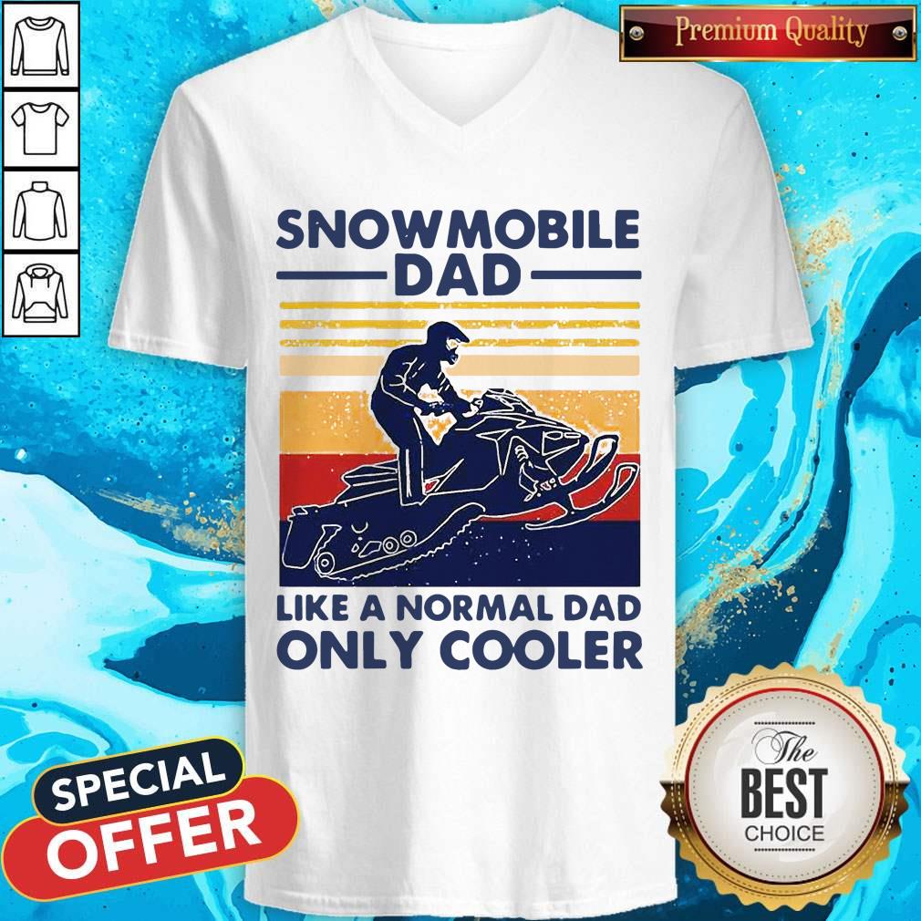 Snowmobile Dad Like A Normal Dad Only Cooler Vintage Shirt