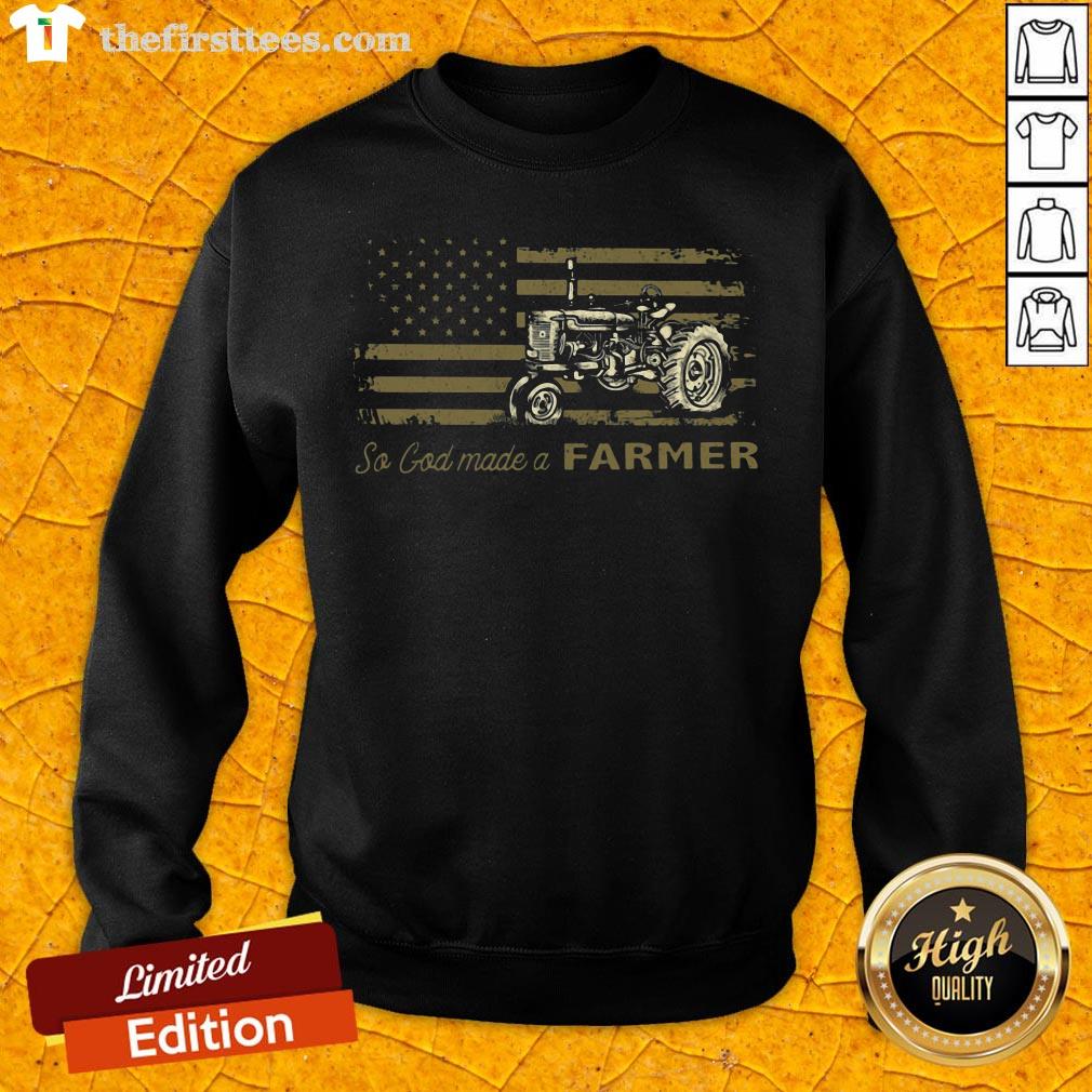 So God Made A Farmer American Flag Shirt