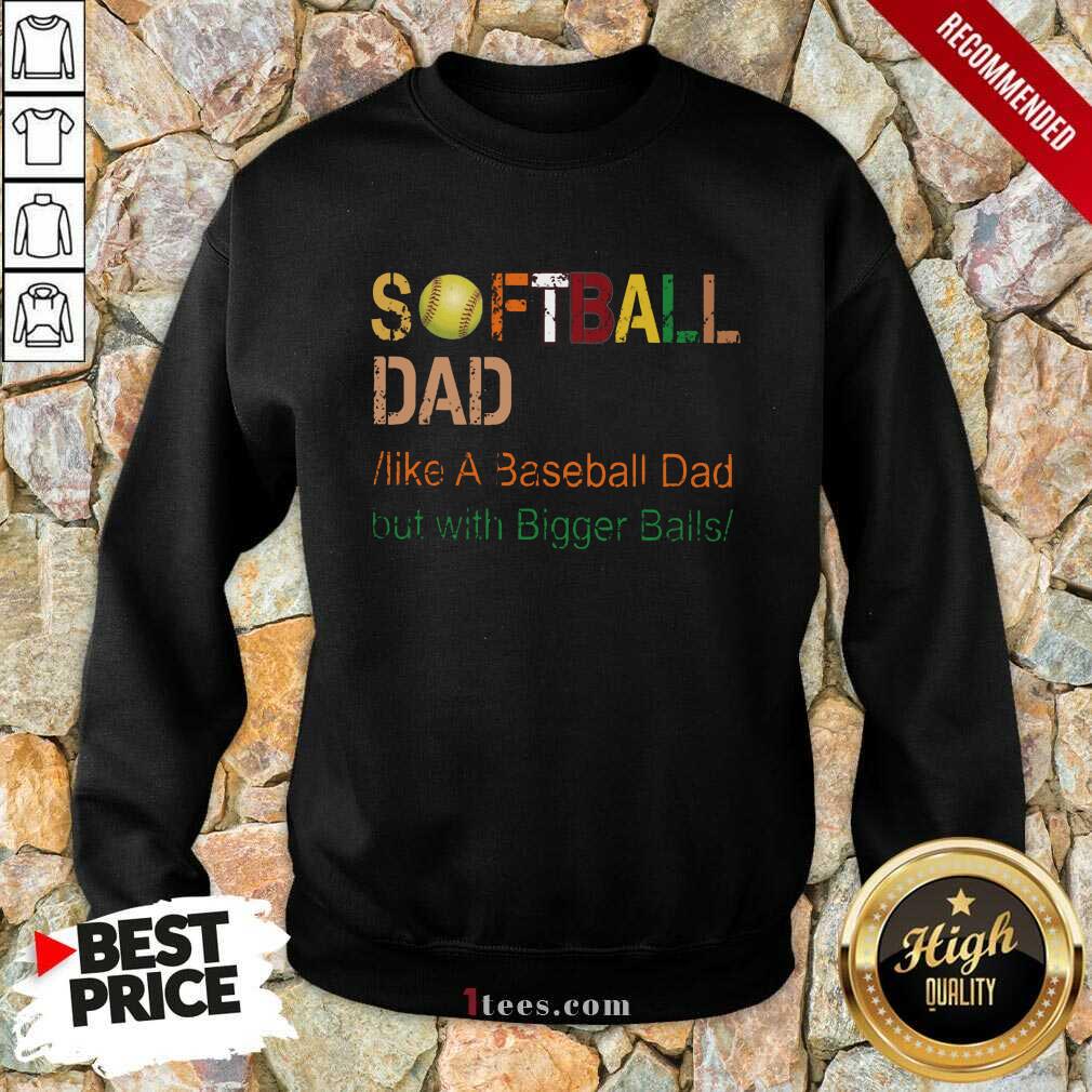 Softball Dad Like A Baseball Vintage Shirt
