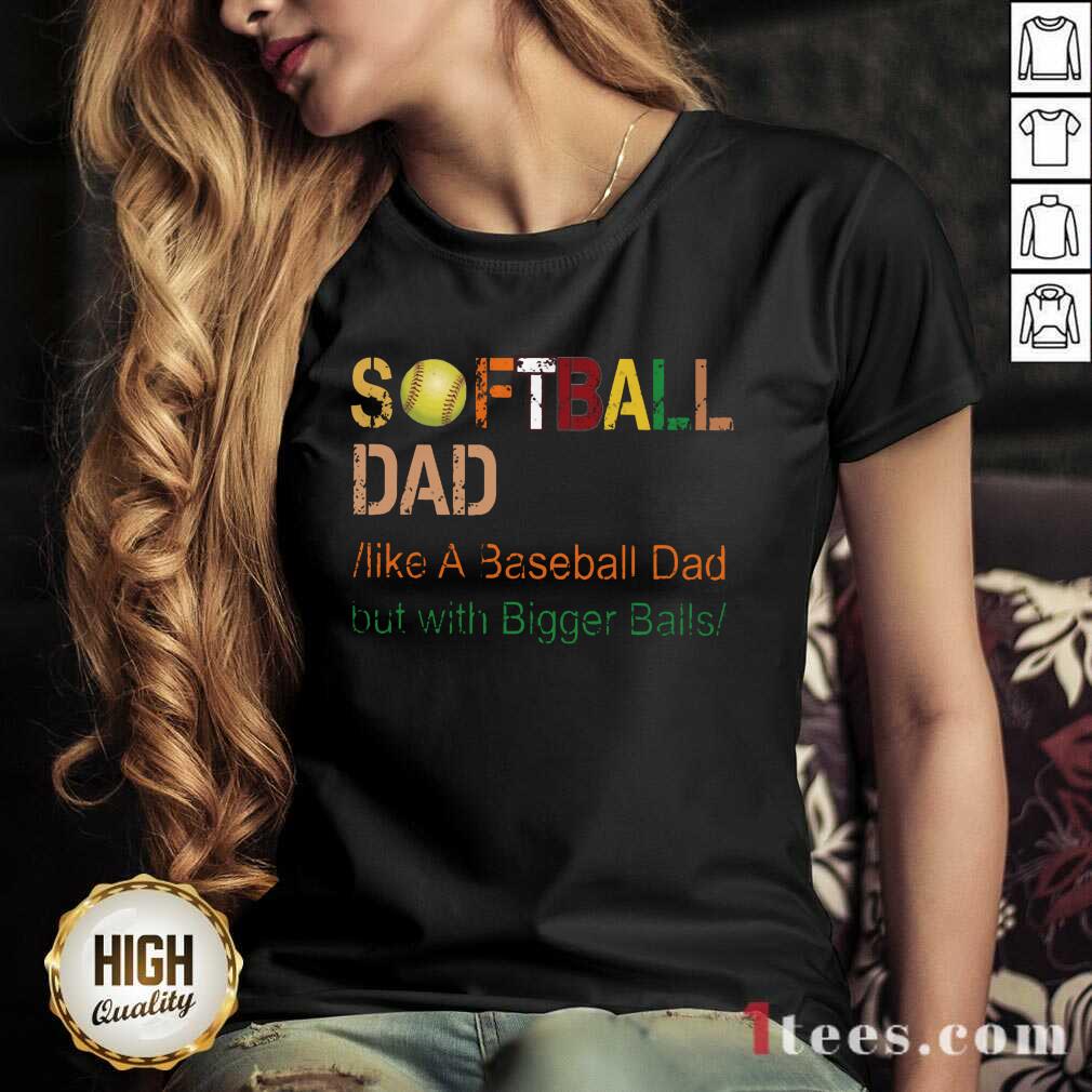 Softball Dad Like A Baseball Vintage Shirt