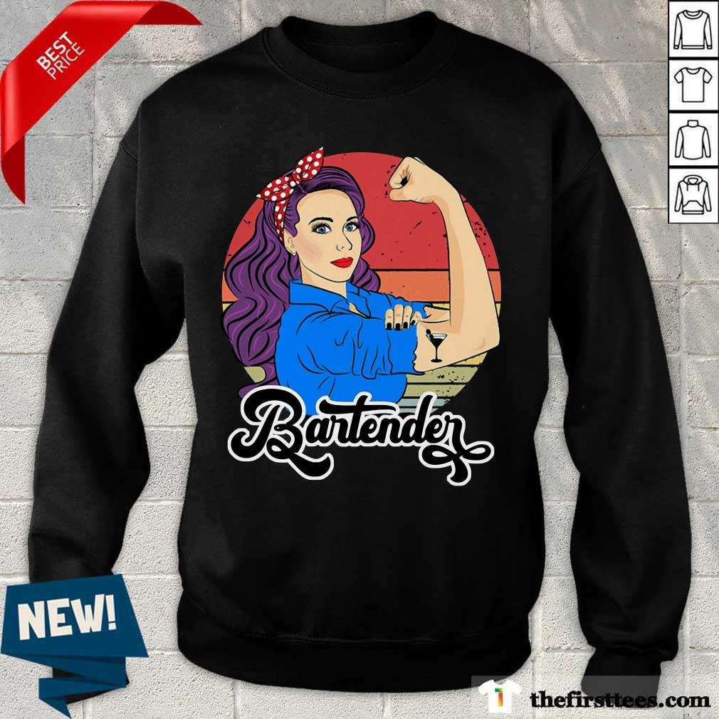 Strong Girl Bartender Vintage Shirt