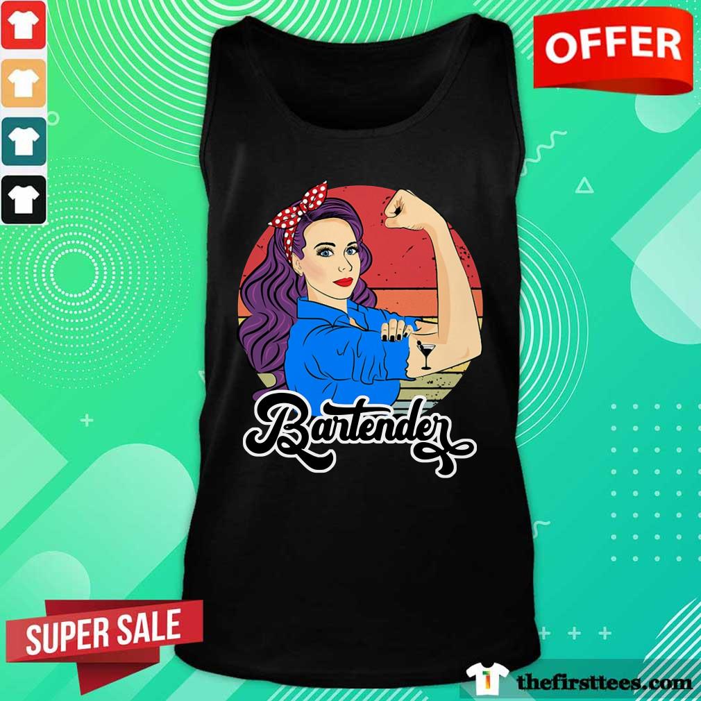 Strong Girl Bartender Vintage Shirt