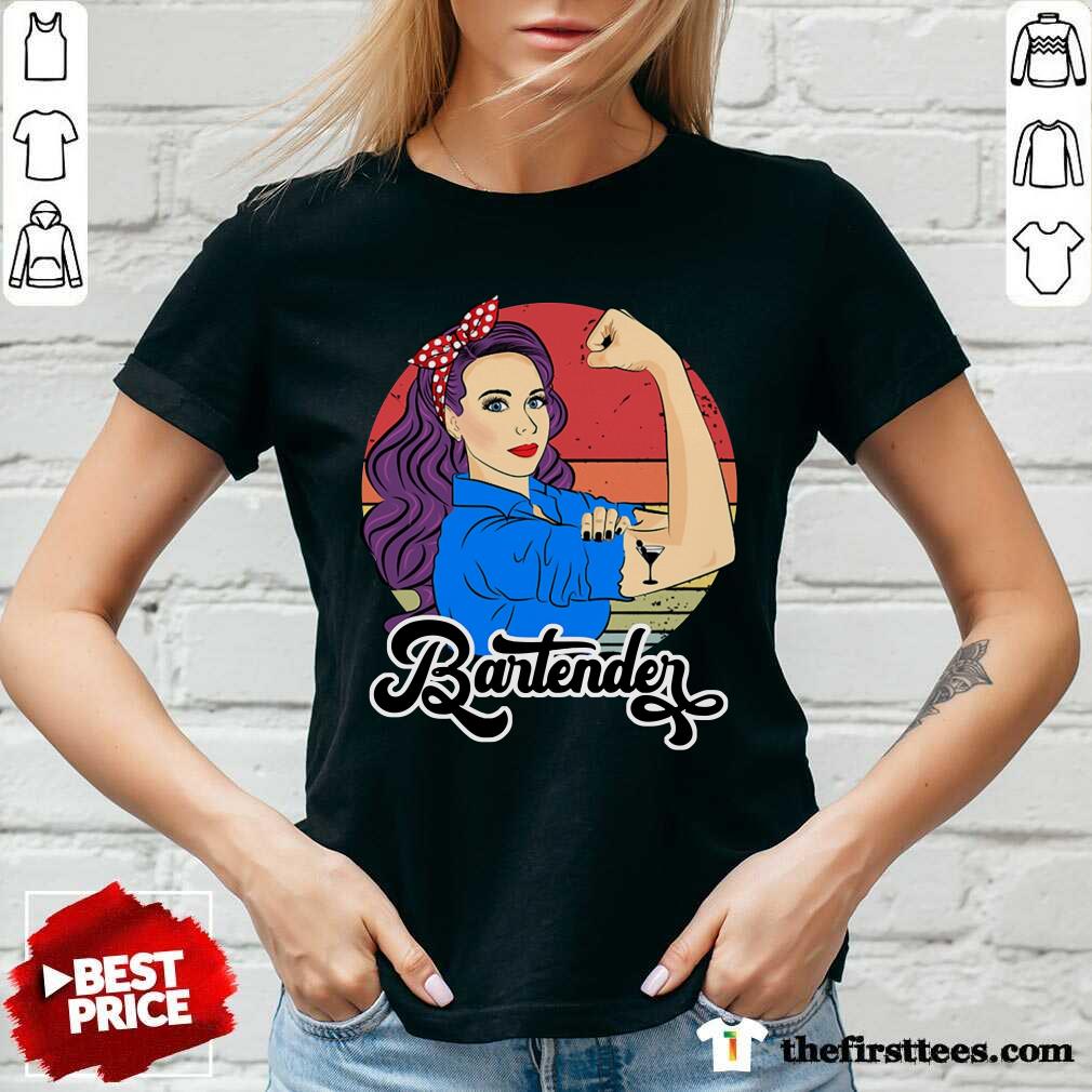 Strong Girl Bartender Vintage Shirt