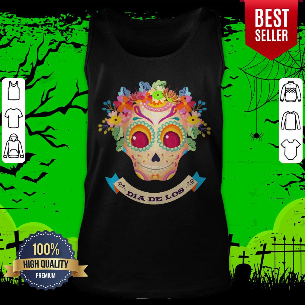 Sugar Skull Flower Dia De Los Muertos Shirt